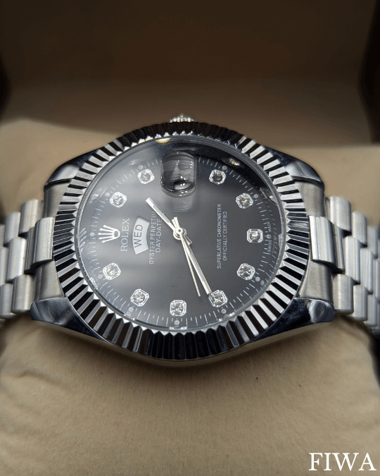 Rolex: Date & Time Watch (Free Bracelet) - Silver - Image 3